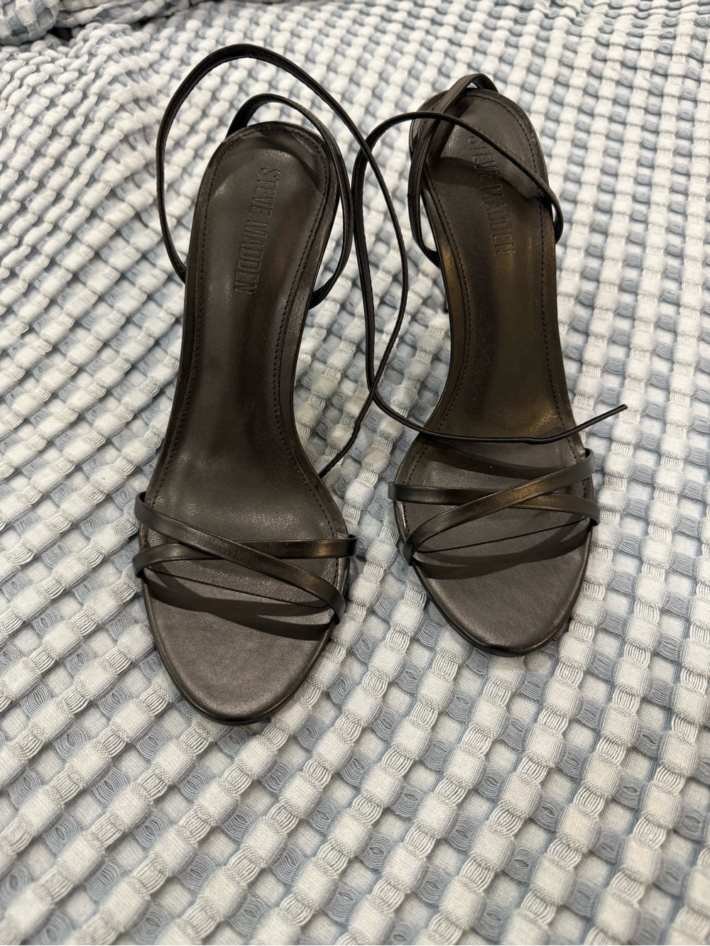 Steve Madden Black Strappy Heels